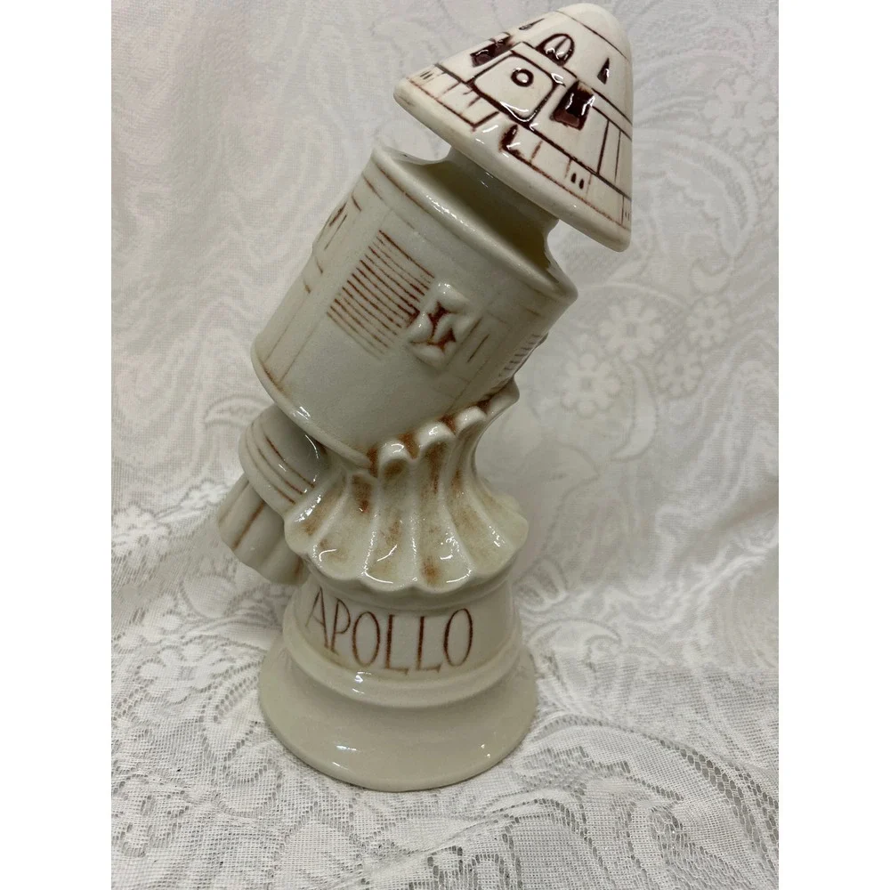 Vintage Thomas W‎ Sims Distillery Apollo Rocket Ceramic Decanter Space Mission